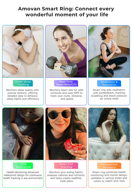 Amovan Smart Ring The Best Smart Ring For Women