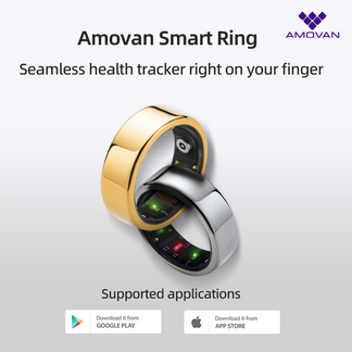 Amovan Nova Smart Ring| Health Tracker| FitnessTracker | Sleep Tracker ...
